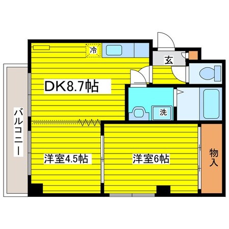 環状通東駅 徒歩10分 5階の物件間取画像